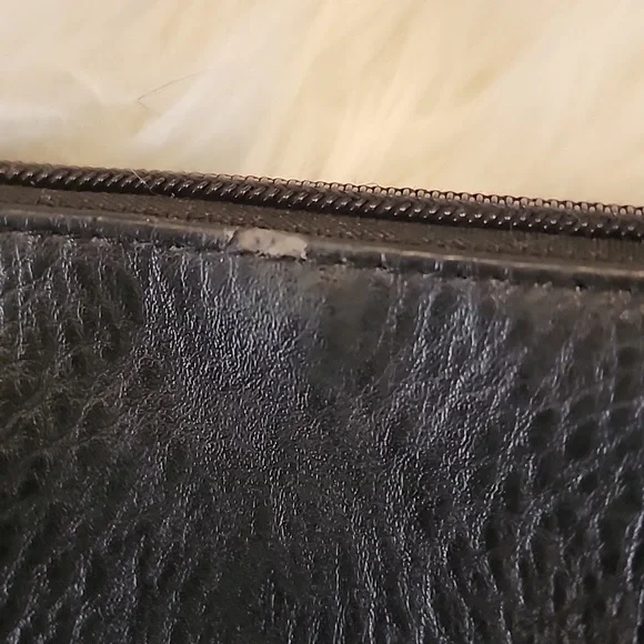 Free People Black Leather Hand Bag 15" x 12" - Picture 10 of 12